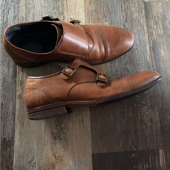 Cole Haan Men's Size 11.5 Harrison Monk Oxfords British Tan Dress Shoes Slip On - Picture 2 of 6